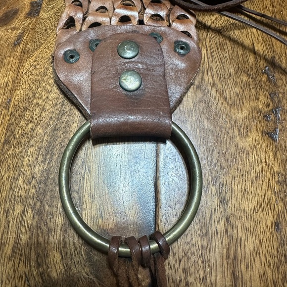 Womens Vintage Boho Brown Leather Braided Belt - Picture 15 of 15